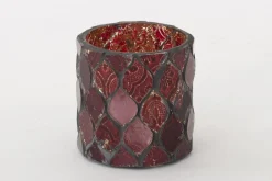 Flamant Temples, Photophore, Verre, Rouge, S