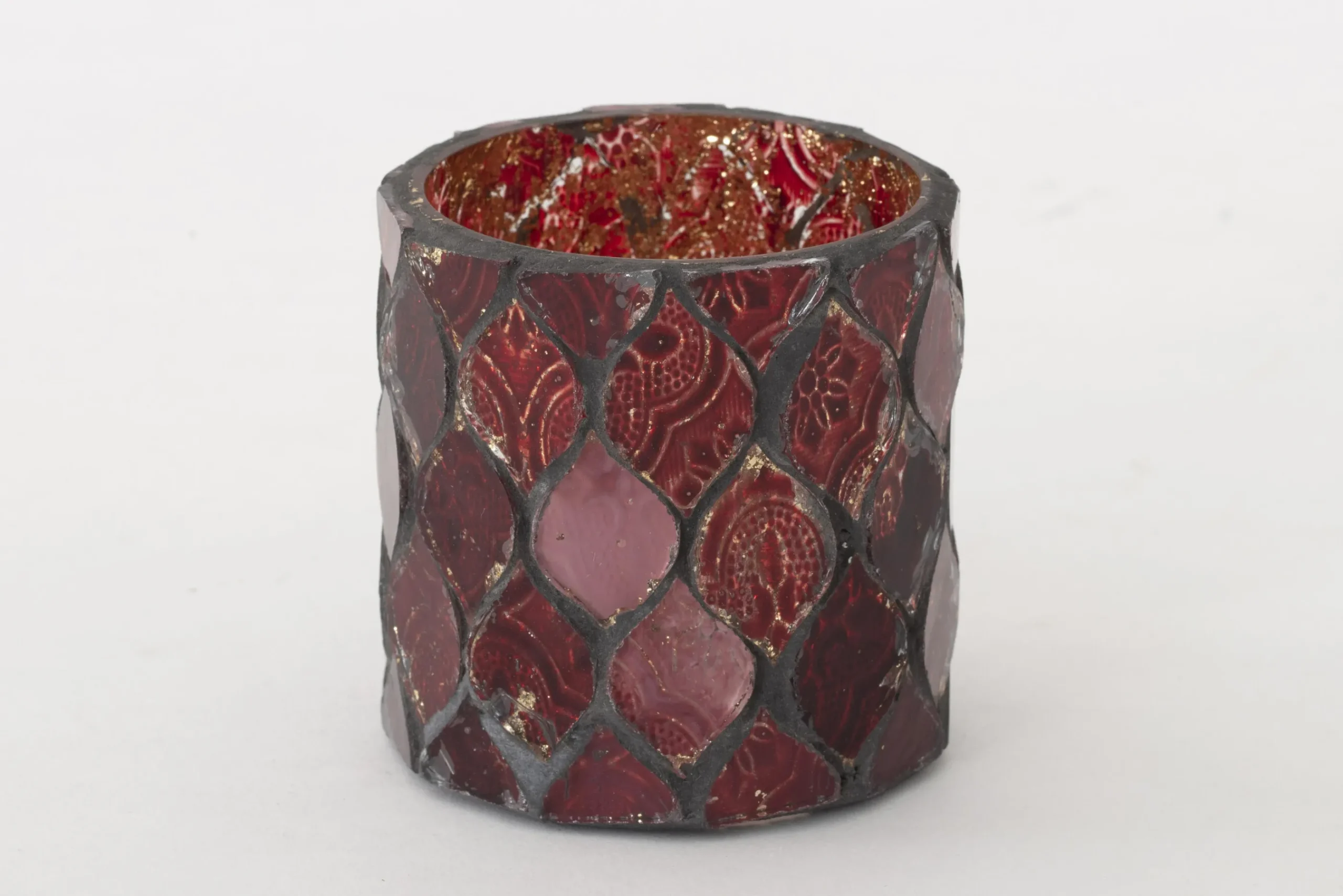 Flamant Temples, Photophore, Verre, Rouge, S