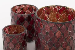 Flamant Temples, Photophore, Verre, Rouge, S