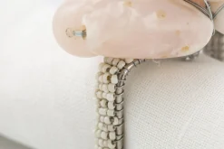 Flamant Tina, Rond De Serviette, Perles, Blanc Clearance