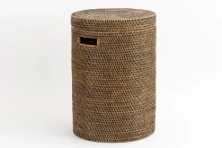 Flamant Togo, Corbeille A Linge, Avec Oreilles, Roseau Sale