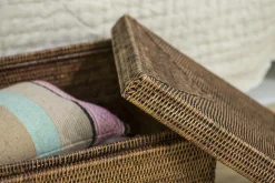 Flamant Togo, Panier, Avec Couvercle, Roseau