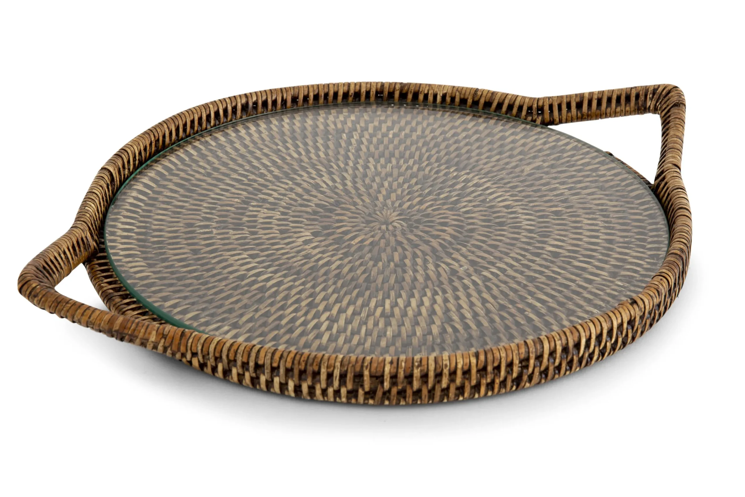 Flamant Togo, Plateau, Rond, Avec Verre, Reed Discount