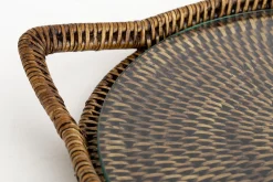 Flamant Togo, Plateau, Rond, Avec Verre, Reed Discount