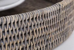 Flamant Togo, Plateau, Rond, Roseau, Gris, 48Cm