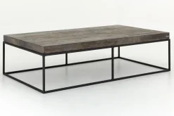 Flamant Urban, Table Basse, Chene Et Metal, Marron Fonce Outlet