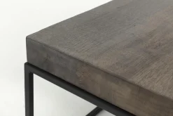 Flamant Urban, Table Basse, Chene Et Metal, Marron Fonce Outlet