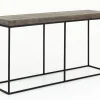 Flamant Urban, Table Console, Chene Et Metal, Marron Fonce Clearance