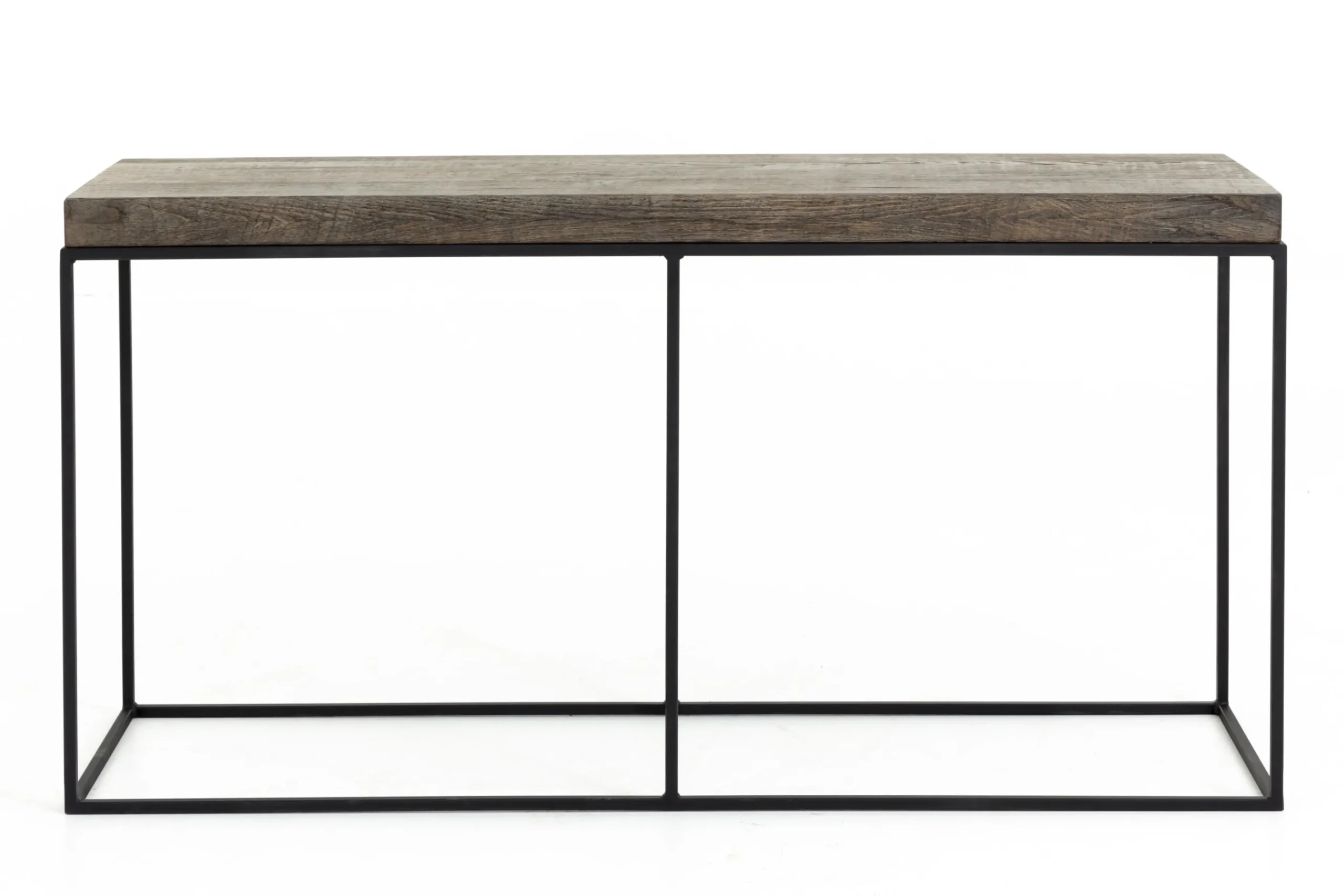 Flamant Urban, Table Console, Chene Et Metal, Marron Fonce Clearance