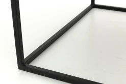 Flamant Urban, Table D'Appoint, Chene Et Metal, Marron Fonce