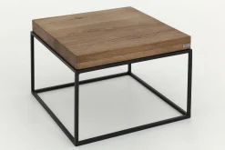 Flamant Urban, Table D'Appoint, Chene Et Metal, Marron Clair Discount