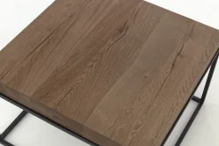 Flamant Urban, Table D'Appoint, Chene Et Metal, Marron Clair Discount