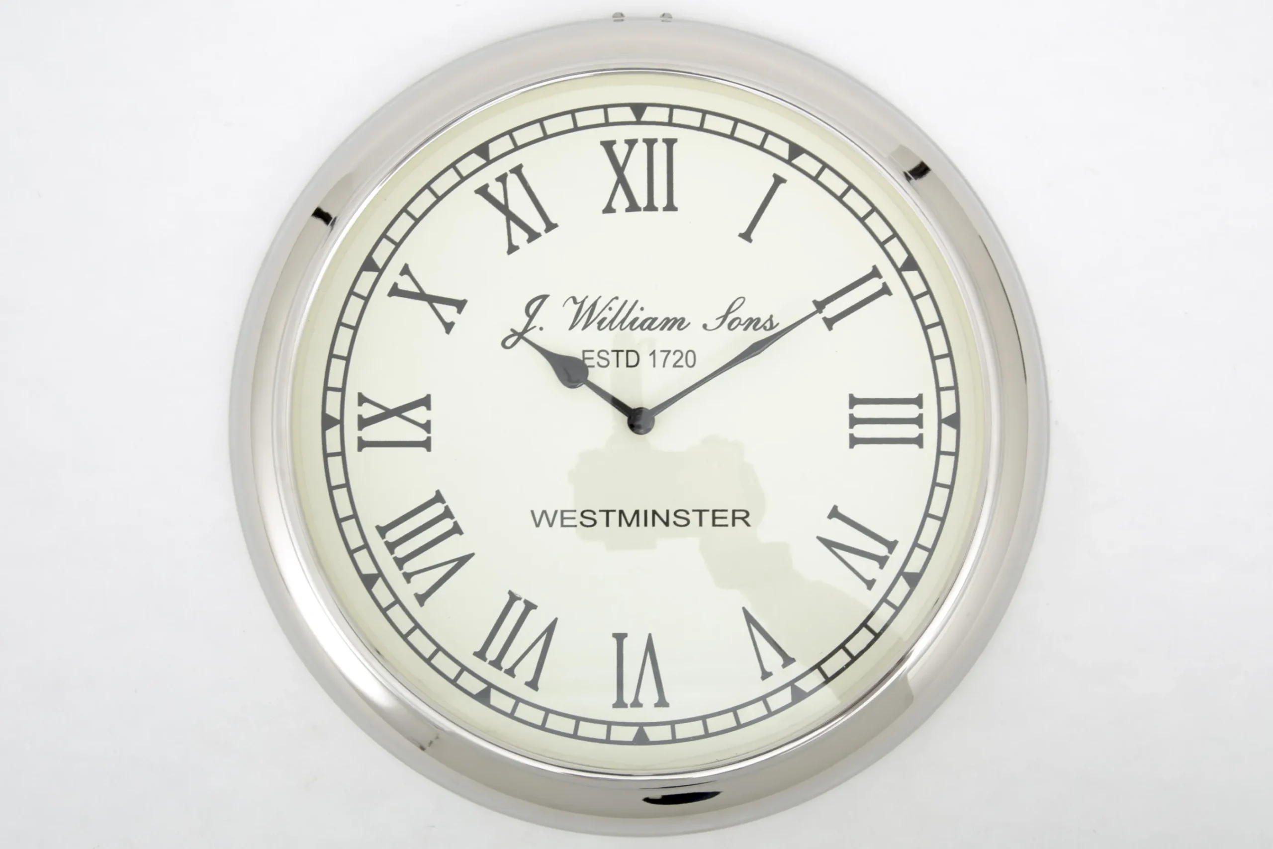 Flamant Walters, Horloge Murale, Nickel New