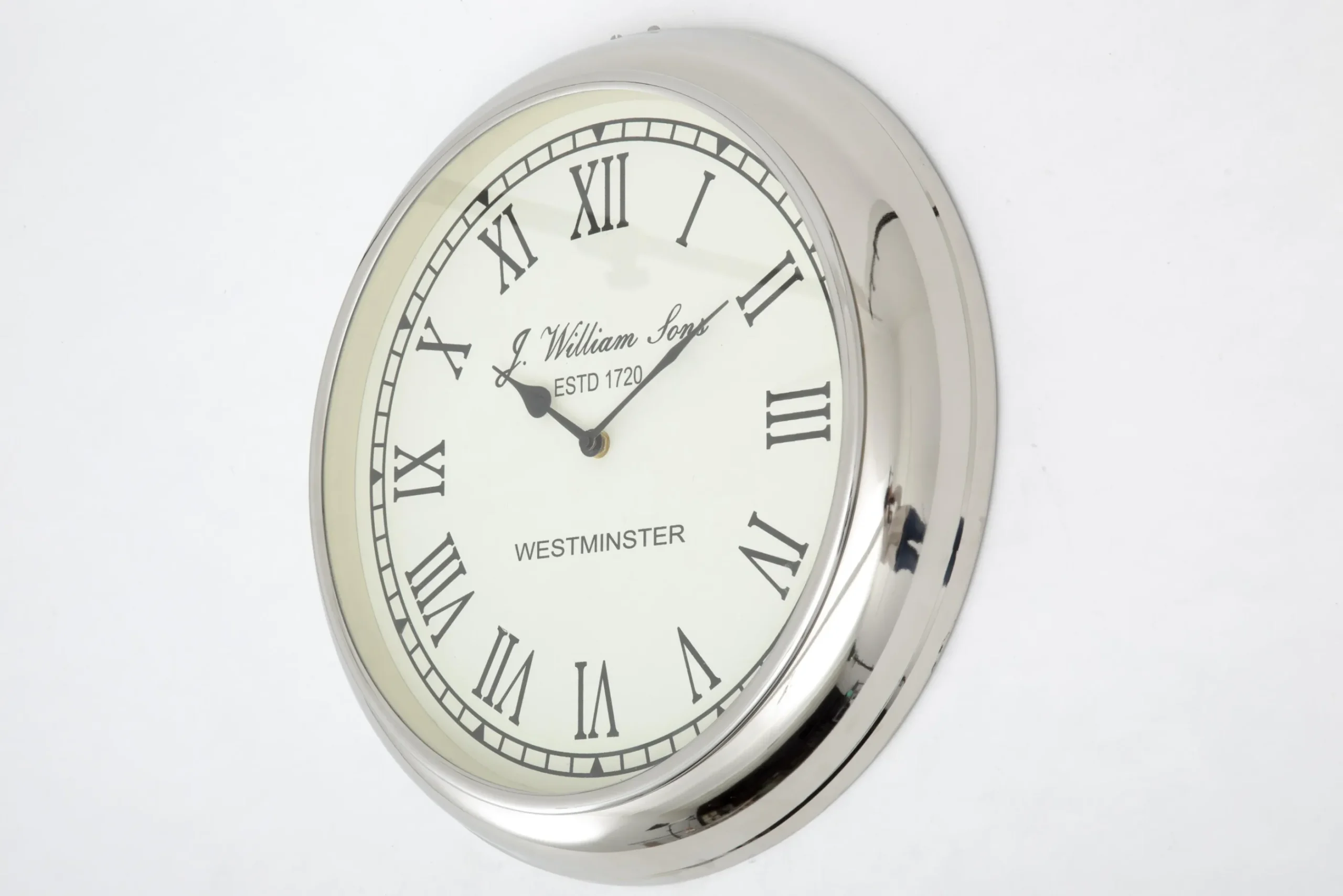 Flamant Walters, Horloge Murale, Nickel New