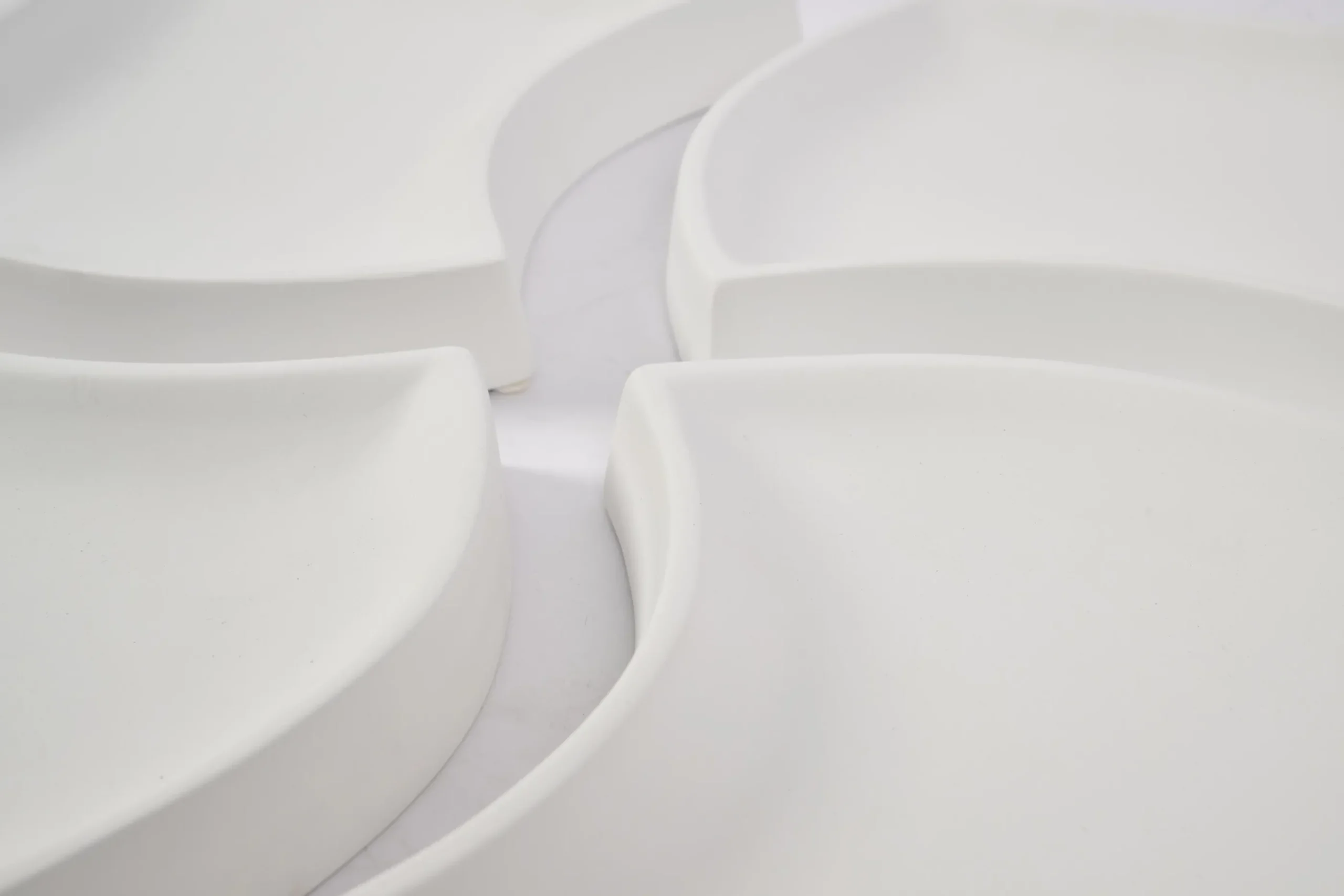 Flamant Yuni, Bol, Ceramique, Blanc, Ensemble De 4