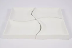 Flamant Yuni, Bol, Ceramique, Blanc, Ensemble De 4