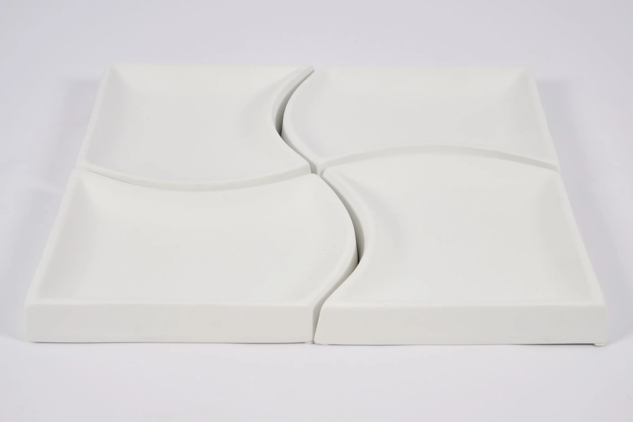 Flamant Yuni, Bol, Ceramique, Blanc, Ensemble De 4