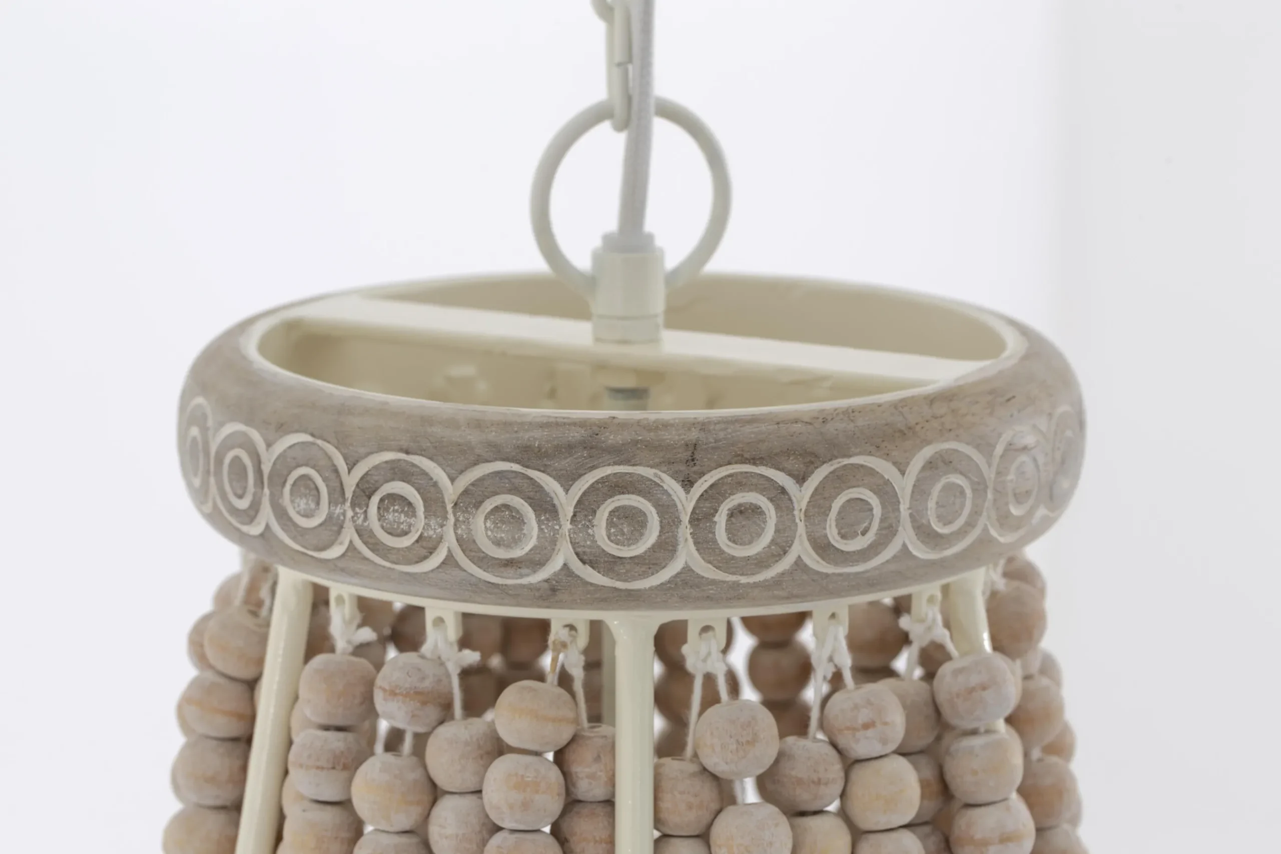 Flamant Zofia, Suspension, Perles De Fer Et Bois Discount